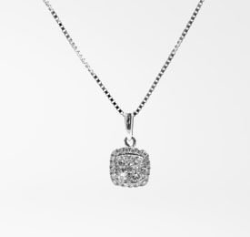 Silver White Hart Necklace